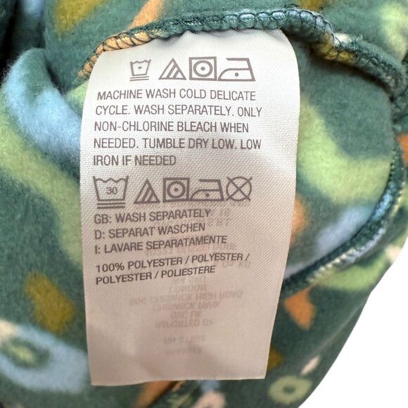 Sport Savvy Fleece Pullover Plus Size 2X Green Print 1/4 Zip Mockneck NWOT - Picture 9 of 9